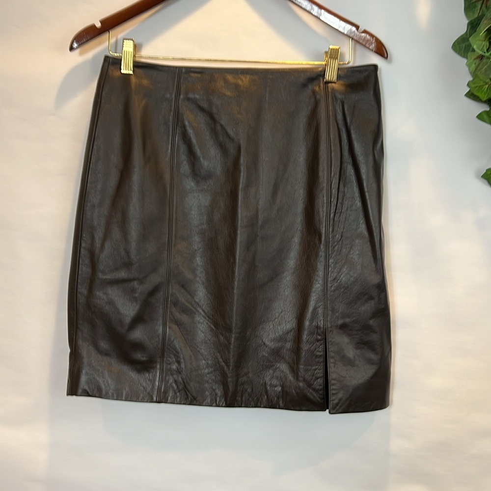 Reflections Images of You Black Leather Skirt Size 12 - Picture 5 of 6
